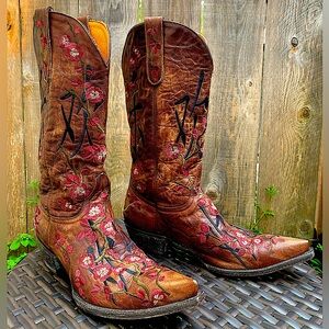 Old Gringo | Floral Embroidered Cowboy Boots 9B